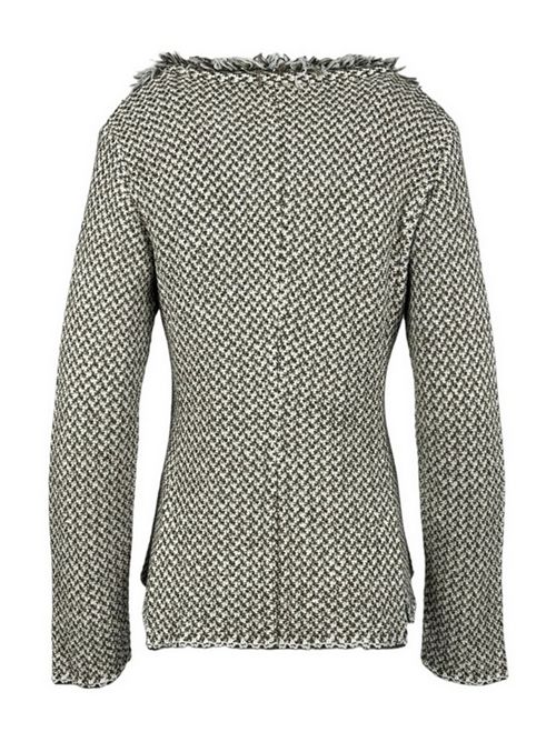 Cardigan donna bianco e militare Base Milano | B1605-1724924